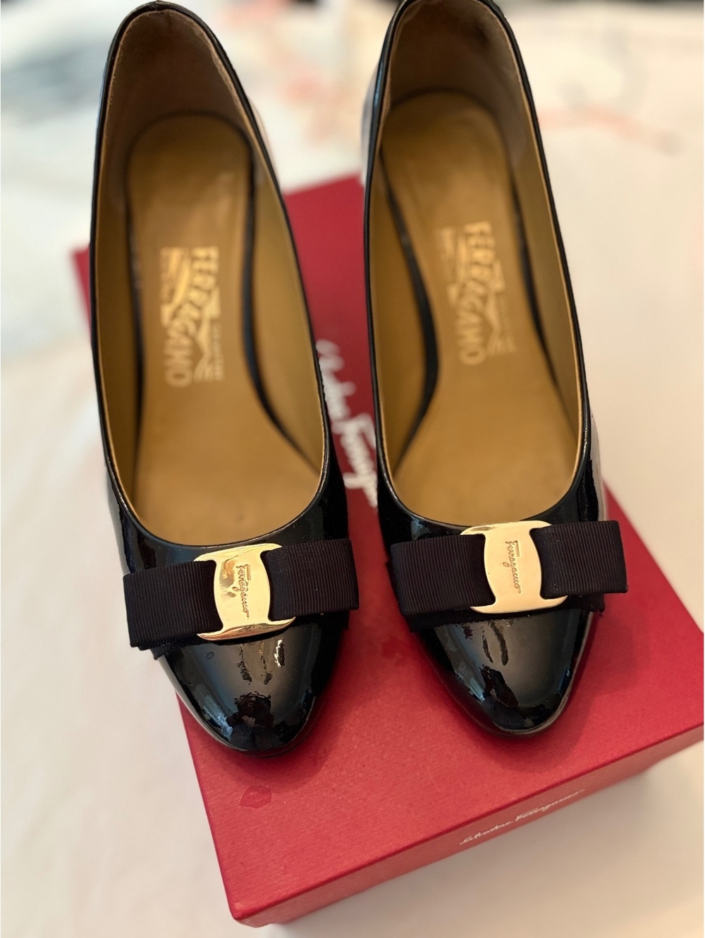 Pristine Ferragamo Heels with box 9D